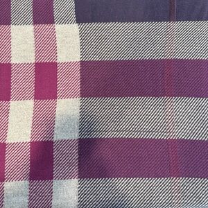 Burberry Purple and Gray Checkered Scarf